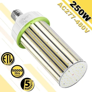 480V 250W LED Corn Light Industrial Warehouse High Bay Bulb Replace 1000W MH/HPS - Picture 1 of 11