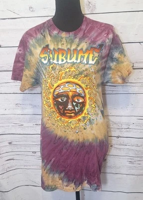 vintage y2k Sublime Concert Spiral  Tie-Dye Graphic T-Shirt Sz.S - Image 1 of 4