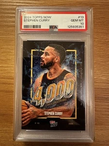 2024 Topps Now Basketball Stephen Curry #13 PSA-10 Warriors 4000 - Made 3-Pointers - Bild 1 von 3