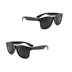 2 x small hole glasses Pinhole Glasses Anti-Myopia Small Holes Vision Correction - Picture 1 of 13