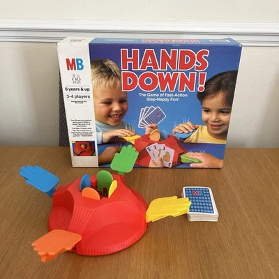 Hands Down MB Games 1988 Game Missing A Card 1 Spare Card Written On See Pics - Image 1 of 4