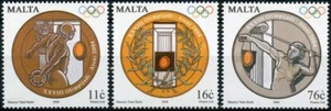 Francobolli Olimpiadi di Malta 2004 nuovi di zecca Atene 2004 Giochi Olimpici Sport set 3 V - Foto 1 di 1