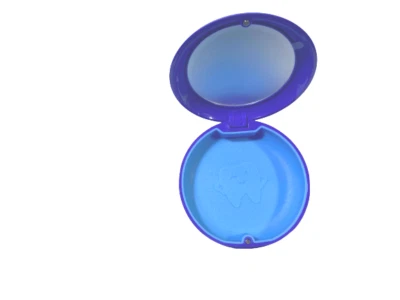 Compact Aligner, Retainer, Mouth Guard, Night Guard Case Blue With Mirror - image 1 of 2