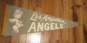 1960's California Los Angeles Angels Pennant Mlb Baseball LA Rare Blue VTG Large - Picture 1 of 5