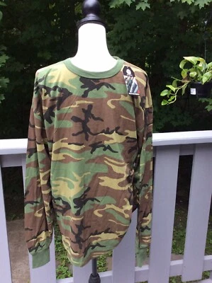 NWT Men's  Rothco Army long Sleeve Shirt  Camo LARGE Hunting Camping Workout Fun - Image 1 of 4