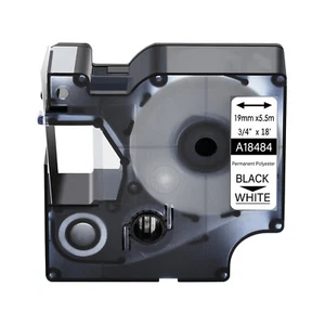 Cinta de etiqueta industrial permanente de poliuretano Rhino 18484 3/4" x 18 ft para Dymo 4200 5200 - Imagen 1 de 10