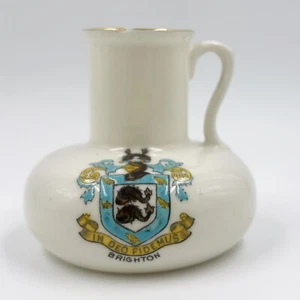 VINTAGE QUEENS CHINA CRESTED CHINA MODEL OF THE JUG - BRIGHTON CREST - Picture 1 of 11