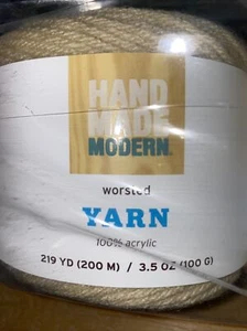 Hand Made Modern Worsted Yarn 100% Acrylic 219 yd each 6 rolls Golden Flax - Picture 1 of 3