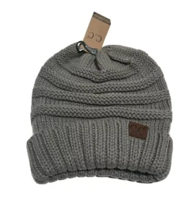 CC Beanie Exclusive Baggy Slouchy Thick Soft Natural Grey One Size 88320 NWT - Picture 1 of 5