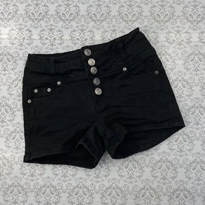 Scissor Jeans by Tractr Black 5 Button Up Casual Denim Shorts Girl’s Size 12 - Picture 1 of 10