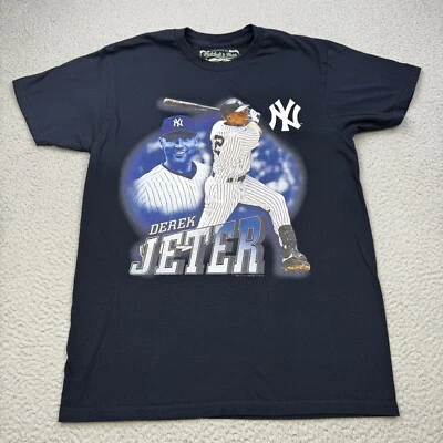 Рубашка мужская DEREK JETER средний размер синяя Mitchell Ness New York Yankees MLB - Изображение 1 из 4