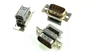 9-Pin D-Sub Male Plug Terminal Connector / Panel Mount 8209-6009 -- NOS (2 pcs) - Picture 1 of 5