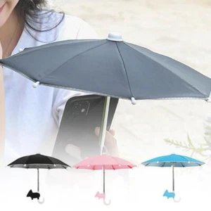 Mini Sun Shade Mobile Phone Holder Sun Umbrella Suction Cup Portable Cute Decor - Picture 1 of 15