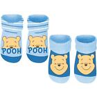 Winnie the Pooh - Baby Frottee-Socken mit Anti-Rutsch Noppen, 2er Pack, blau, Gr