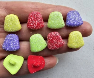 Craft Buttons HOLIDAY SPICE Glitter Gumdrops Christmas Candy Sweet Shop Sewing - Picture 1 of 4