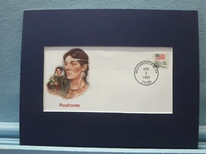 Pocahontas que salvó a John Smith y se casó con John Rolfe y cubierta conmemorativa - Imagen 1 de 1