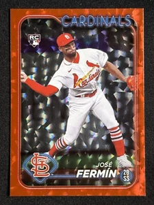2024 Topps - #305 Jose Fermin (RC) Rookie Red Crackle Foilboard /199 - Picture 1 of 2