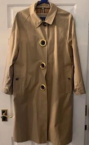Burberry London Beige Trench Nova Check Lining Size 10 - Picture 1 of 9