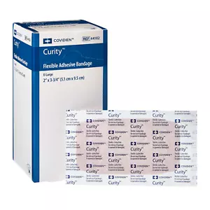 Curity™ Fabric Adhesive Bandage 2" x 3-3/4" XL with 1-1/4" x 1-7/8" Pad - Picture 1 of 5