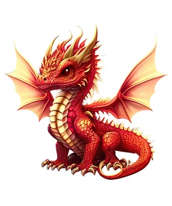 Autoaufkleber Sticker Roter Drachen Aufkleber 9X9 cm - Picture 1 of 10