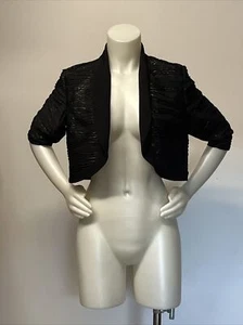 R&M Richard large bolero jacket black gold polyester - Picture 1 of 14