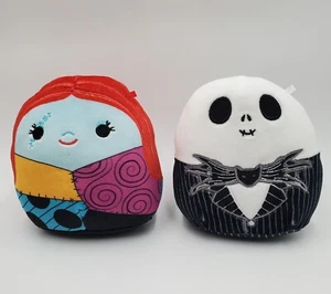 2 Squishmallows 5in Jack and Sally Disney Nightmare Before Christmas Soft Plush - Picture 1 of 11