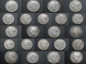 Victoria Young Head Silver Halfcrowns Selected by date 1842-1887 See Menu - Picture 1 of 48
