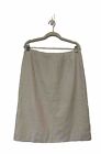 Kasper Womens Skirt Size 12 100% Linen A-Line White Black Grey Stripped