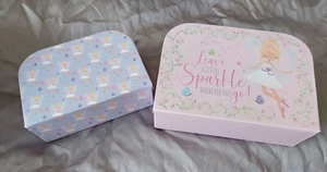 2 x carry Carboard Storage Store Boxes For Girls Fairy sparkle design - Bild 1 von 5