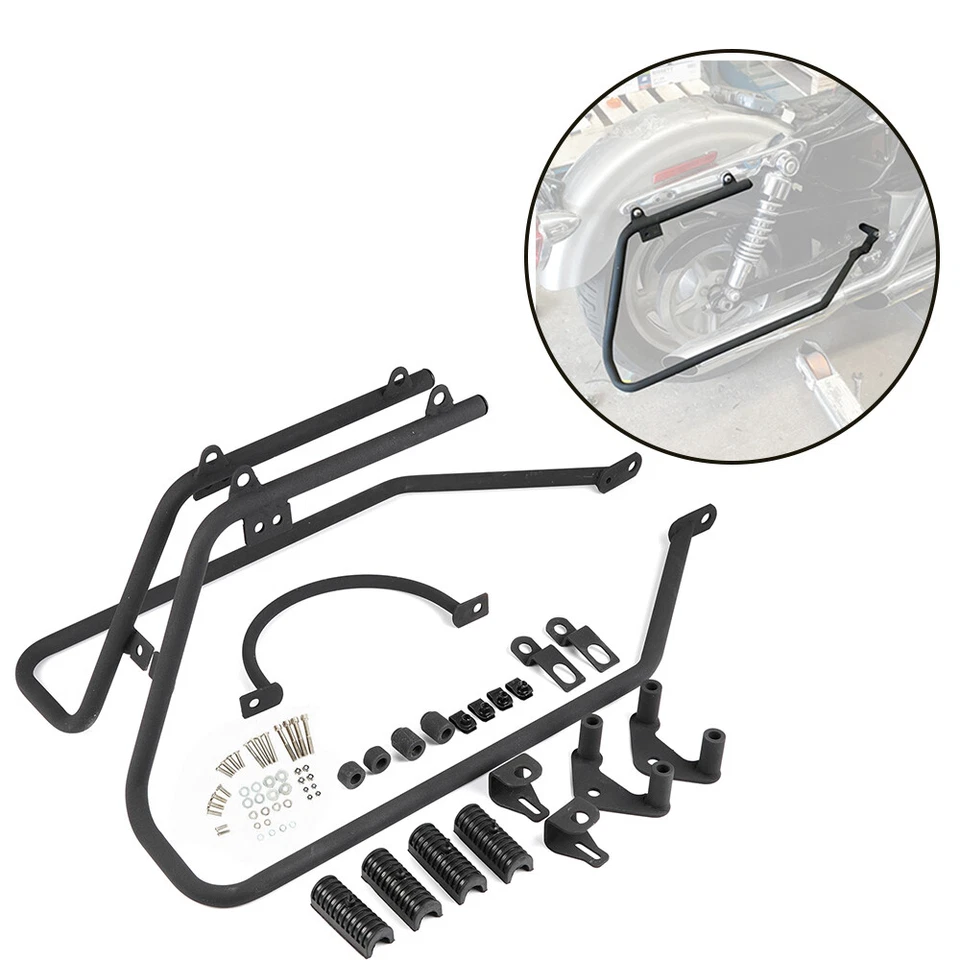 Hard Saddlebag Conversion Brackets mount Kit For 04-14 Harley Davidson Sportster - Image 1 of 4