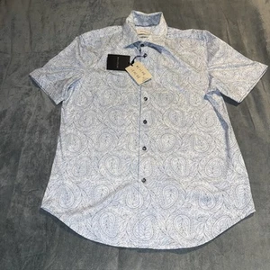 BUGATCHI Uomo MENS Shaped Fit Abstract SHIRT Sz Small $220 - Picture 1 of 11