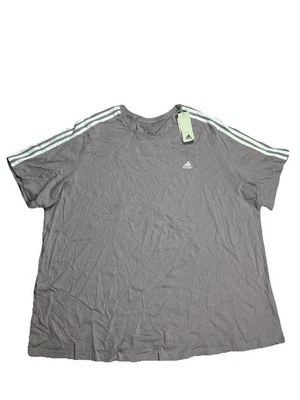 Camiseta Adidas AEROREADY Essentials 3 Rayas S/S Para Mujer Talla Grande 4X Camiseta Nueva con Etiquetas Foto 1 de 4