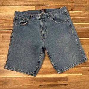 Vintage Y2K Architect Jean Co Denim Blue Shorts Jorts 34 - Picture 1 of 12