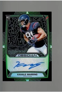 KAHALE WARRING ROOKIE AUTO 50/50 2019 PANINI OBSIDIAN FOOTBALL - Picture 1 of 2