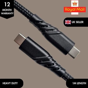 USB Type C Cable Fast Charging Braided 4K Video For Iphone 15 Galaxy S23 Pixel 8 - Picture 1 of 6