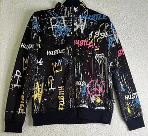 Encrypted Brand Jacket Youth Size 18 Urban Graffiti HipHop Skater FREE SHIP - Picture 1 of 19
