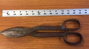 Vintage 13" HENRY & ALLEN INC acciaio massiccio goccia forgiato TIN SNIPS CESOIE METALLO USA - Foto 1 di 1