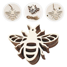  20 Pcs Wedding Decorations Wooden Pendant Bee Themed Crafts