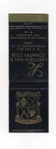 Lakeview Country Club Morgantown WV unbenutzt Vintage Front Strike Golf Matchcover - Bild 1 von 2