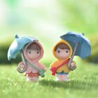 Mini Desktop Miniatur figur Regenschirm Mädchen Mikro landschaft Feen garten