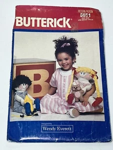 Bambola 18"" B6651 Wendy Everett motivo da cucire intatto ragazzo ragazza e vestiti Butterick - Foto 1 di 2