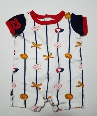 Koala Baby Infant Boy's Size 9 Months Baseball One Piece Romper ~ Ball Glove #23 - Image 1 of 4