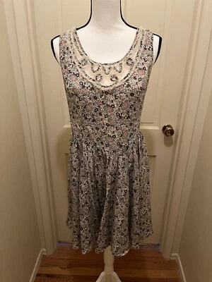 Staring at Stars(Anthropologie) sz 6 sleeveless cotton print dress-back zip - Image 1 of 4