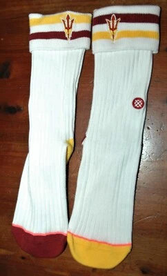 Arizona State Sun Devils Stance athletic crew socks Women's medium NEW white - Image 1 of 2