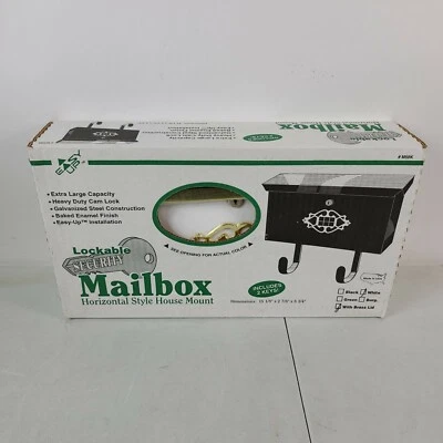 White with Brass Lid. Lockable Security Mailbox. New  - Image 1 of 2