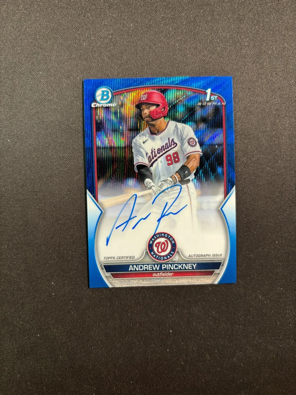 2023 Bowman Draft Andrew Pinckney 1st Chrome Blue wave auto 082/150 BJGK