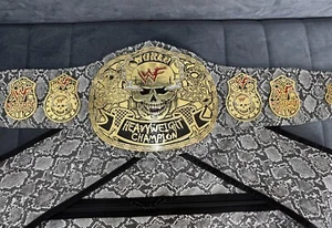 Stone Cold Smoking Skull Championship Wrestling Heavy Belt HD 4mm with Cover - Picture 1 of 16