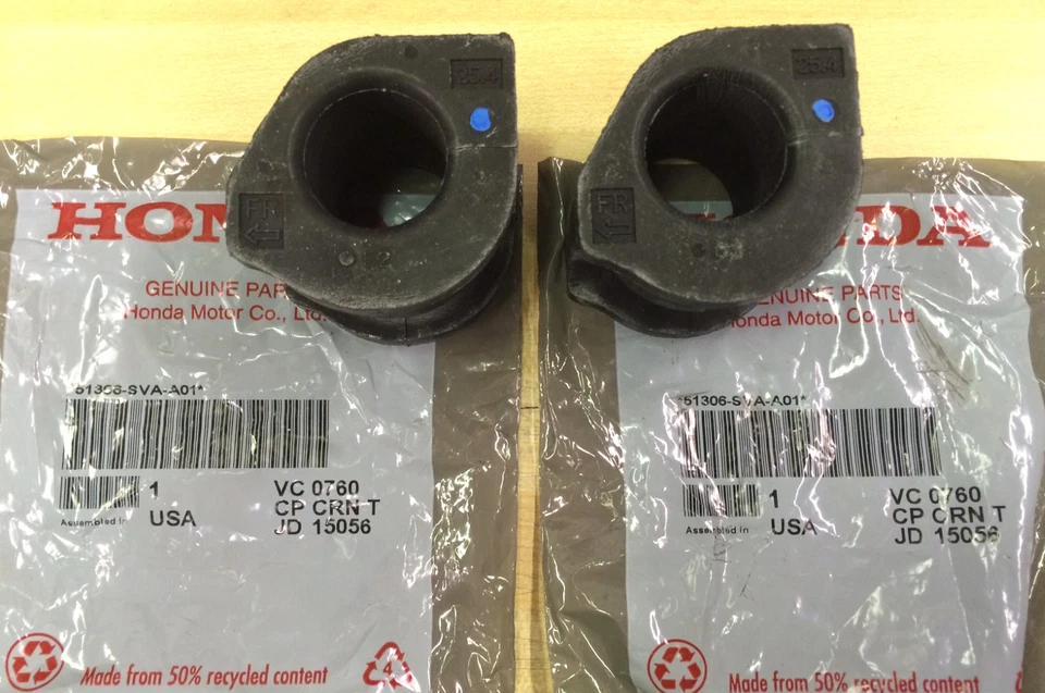 Genuine OEM Honda Civic 2dr Front Sway Bar Bushings 06-11 Stabilizer Coupe Pair - Image 1 of 1