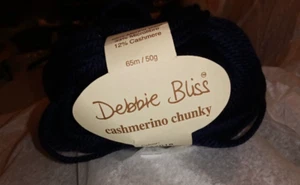 Debbie Bliss Cashmerino Chunky Yarn Navy Blue Sold by Skein 50 gr - Picture 1 of 4