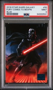Darth Vader 2018 Star Wars Galaxy #55 Fury Comes to Bespin PSA 9 BLUE POP 1! - Picture 1 of 2